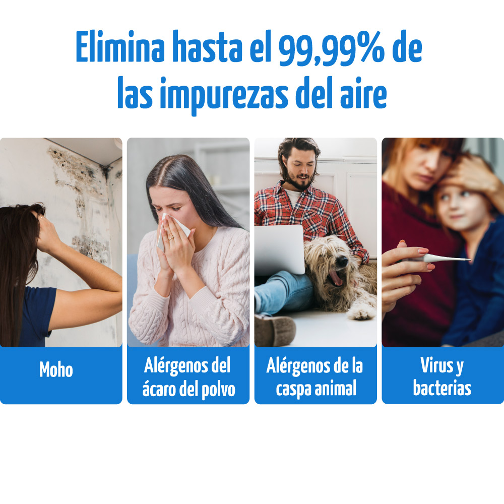 los purificadores airfree eliminan hasta el 99 por ciento de las impurezas del aire