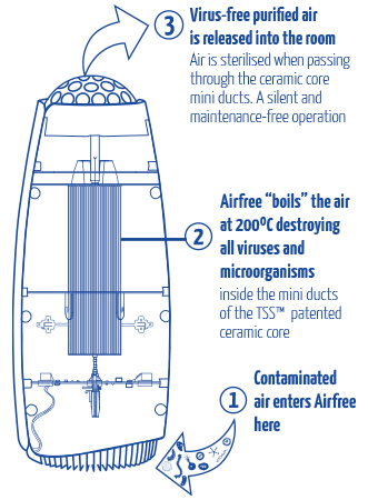 Airfree purified air